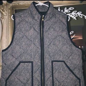 NWOT J.Crew Herringbone Puffer Vest